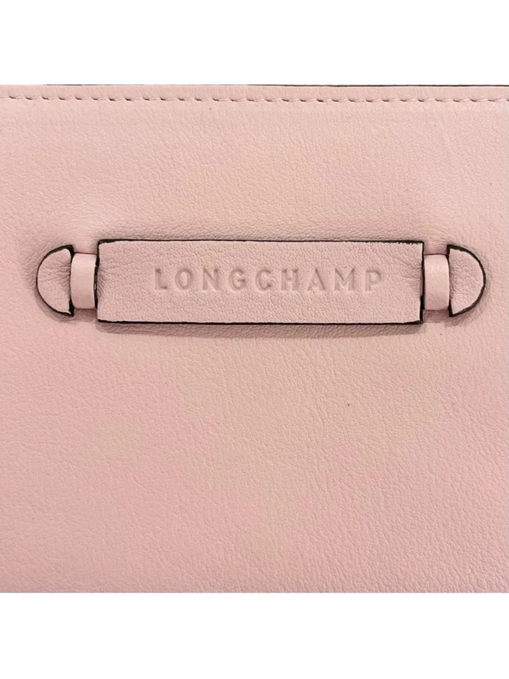 🆕- Longchamp Leather 3/4 Zip Continental Wallet- Light Pink